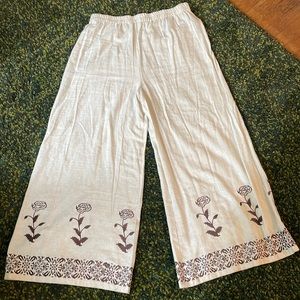 Soft linen wide-leg pants
